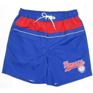 Men G-III Sports MLB Texas Rangers Blue Red White Swim Trunks Swimwear Large NWT